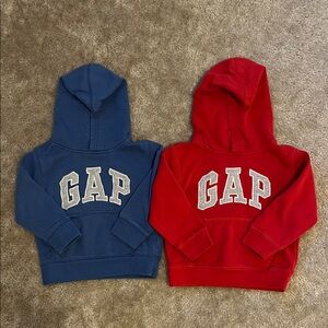 GAP Kids 3T Red and Blue Hoodies